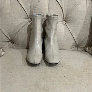 Elegant Cream Ankle Boots